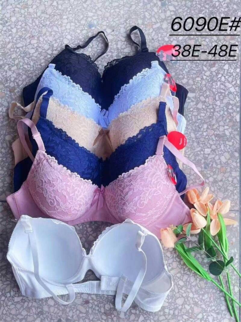 Biustonosze damskie Roz E, 1 kolor Paczka 6 szt